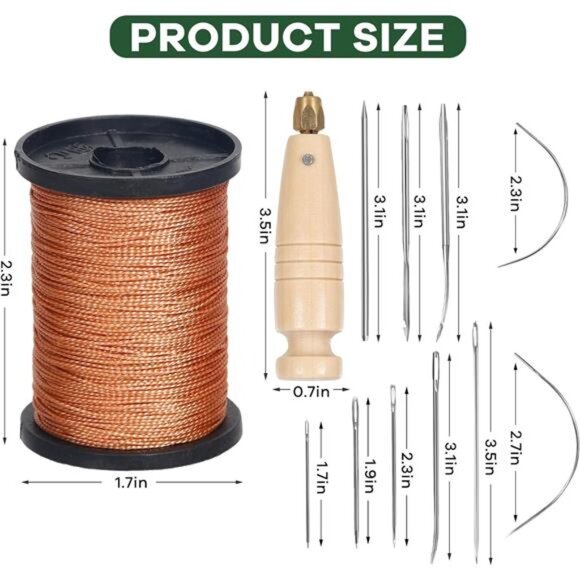 3-Spool Nylon Thread for Sewing, Each 80 Yards Thick Thread Kit for Hand Sewing - Picture 6 of 14
